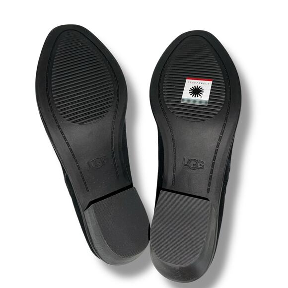 UGG Womens Breeda Suede Ankle Boots Mid Heel Zip Closure Almond Toe Black Sz 9 - Picture 10 of 16